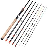 Sougayilang Feeder Rod mit 3 Spitzen Tragbare Angelrute Spinning Casting...