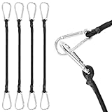 Akicderu Spanngummi mit Karabiner, 30 cm Expander mit Karabinerhaken, 4...