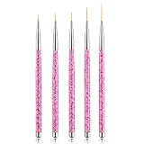 Sularpek Nail Art Liner Pinsel, 5 Stück Profi Detail Fine Nails Gel Nails...