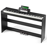 VEVOR Digitalpiano, 88 Tasten, Elektrisches Klaviere, Doppeltastatur und...