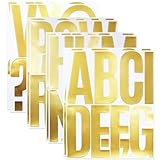 5 Zoll Goldfarben‌ Buchstaben Aufkleber,8 Blätter Selbstklebendes Vinyl...