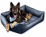 4L Textil Mario Wasserfestes Hundebett Aus Kunstleder - Hundekorb für...