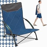 Sekey Strandstuhl Klappbar Leicht Campingstuhl mit Niedrigen Stuhlbeinen...