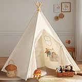 Tipi Zelt für Kinder,Tippi Kinderzelt & Aufbewahrungstasche, Segeltuch...