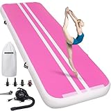 ROMELANDS Turnmatte Aufblasbar, 3M/4M/5M Trainingsmatte mit Luftpumpe, 10...