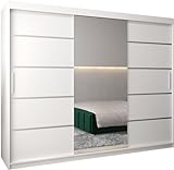 MEBLE KRYSPOL Kleiderschrank mit Spiegel Verona 2 - Garderobenschrank -...