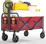 XL Bollerwagen Faltbar, Handwagen 172Kg Tragkraft, Strandwagen Klappbar...
