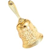 LOLIPPYY Handglocke Hand Bell mit Antikem Pfau Relief Laute Rufglocke für...