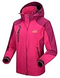 donhobo Jacken Damen Outdoorjacke Wasserdicht Windjacke Leicht Wanderjacke...