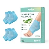 Welnove Feuchtigkeitsspendende Fersensocken – 2 Paar mit Aloe...