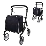 Mobiclinic®, Klappbarer Rollator + Einkaufswagen, 2 in 1, Feststellbremse,...