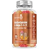 Multivitamin Gummibärchen für Kinder - Mit Omega 3 6 9, Vitamin C- 120...