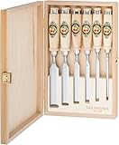 KIRSCHEN Werkzeuge 6-teiliger Stechbeitelsatz mit Weißbuchenheft im...