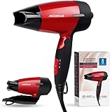 Aigostar Reisefön Klappbar, 1500W Fön Klein Rot, 400g Kompakt & Leicht...