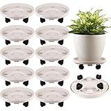 Großer Pflanzen-Caddy mit Rädern, 33 cm, Rollpflanzenständer, robuster...