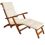 Detex® Liegenauflagen Leinenoptik 8 Knöpfe Rückhalteband Auflagen Liege...