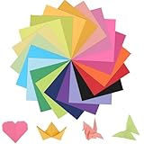 400 Blatt Origami Papier, 15 x 15cm Doppelseitiges Origami Farbiges Papier...