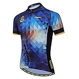 Aogda Cycling Jersey Herren Fahrrad-Shirt, atmungsaktiv, kurze Ärmel,...
