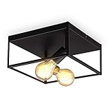 B.K.Licht - Deckenlampe schwenkbar, E27 Fassung, max. 60 Watt, Vintage,...
