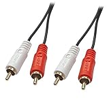 LINDY Audiokabel Stereo 2X RCA Male an 2X RCA Male, 1m, vergoldet