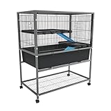 FIVMEN Hamsterkäfig Meerschweinchen Käfig 88x48x102 cm Kleintierkäfig...