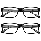 Gaoye 2 Pack Lesebrillen Damen Herren mit Blaulichtfilter Augenoptik Brille...
