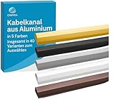 Onpira® Aluminium Kabelkanal in 5 Farben – TV-Kabelkanal selbstklebend...
