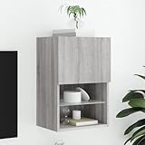 Youuihom TV-Schrank Grau Sonoma 40,5x30x60 cm LED Lowboard mit...