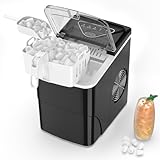 Eiswürfelmaschine Mini Tragbar,15kg/24h,Kompakt Eiswürfelbereiter...