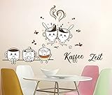 KAIRNE Kaffee Wandaufkleber,Wandtattoo Coffee Selbstklebend,DIY Wandsticker...