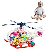 delr Elektrischer Hubschrauber für Kinder, transparentes Spielzeugflugzeug...