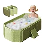 WRQIOO Kinderbadewanne, Große Faltbare Baby Badewanne, Badewanne für...