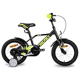 HILAND Adler 14 Zoll Kinderfahrrad für Jungen 4+ Jahre mit Stützrädern,...