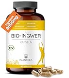 Bio Ingwer Kapseln I 3000mg Tagesdosis I 180 Ingwer-Kapseln hochdosiert I...