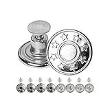 Hosen Ersatz Knöpfe zum Vernieten, 8 Pack, Ø 17 mm Messing Jeansknöpfe,...