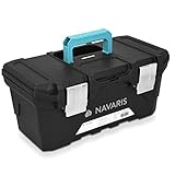 Navaris Werkzeugkasten 16' Box leer - 40,6 x 22,1 x 18,7cm - 15 Liter...