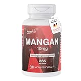 Mangan 10mg - 365 Tabletten - *Spurenelement für Bindegewebe & Knochen -...