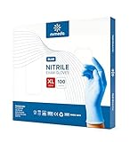 Kemes Nitrilhandschuhe Blau 100 Stück Latexfrei Puderfrei Einweghandschuhe...