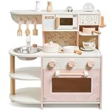 Kleinkind-Spielküche, Holzspielzeug, Kinderküchen-Spielset mit...