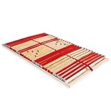 Coemo Lattenrost Ruby 140 x 200 cm 7-Zonen 28 Leisten Kopfteil und...