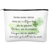 Weewooday Inspirierende Kosmetiktasche Vierblättrige Glück Schminktasche...