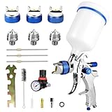 LustLocke HVLP Lackierpistole Spritzpistole Kit mit 3 Düsen (1,4/1,7/2,0...