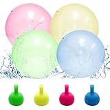 PLLYPE Wasserblasenball, 4 Stück 80CM Aufblasbare bubble ball, Wasserball...