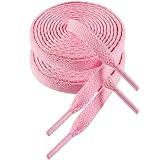 VSUDO Schnürsenkel Rosa 120 cm Flach – 8mm Breite Schnürsenkel für...