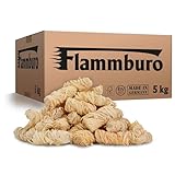 FLAMMBURO (5kg = ca. 400 Stück) Anzündwolle für Kamin, Ofen und Grill...