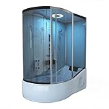HOME DELUXE - Duschtempel All IN 2in1 - Weiß, 170 x 90 x 220 cm Links -...