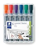 STAEDTLER Flipchart Marker Lumocolor, Rundspitze ca. 2 mm Linienbreite,...