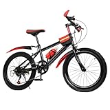 Coniaio 20 Zoll Kinderfahrrad, 7 Gang Mountainbike Rot mit Schutzblech,...