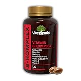 Vitassential Vitamin B-Komplex - Alle 8 B-Vitamine (B1, B2, B3, B5, B6, B7,...