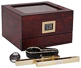 GERMANUS Humidor Set mit Hygrometer, Zigarren Aschenbecher, Cutter